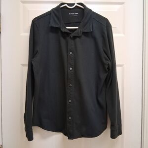 Everlane Mens Button Up Shirt Black Large Long Sleeve Classic Casual